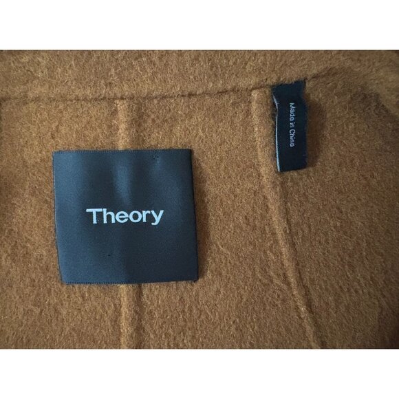 Theory Sileena New Divide 2 Luxe Wool & Cashmere Coat sz P color cooper $595 NEW - Picture 3 of 9